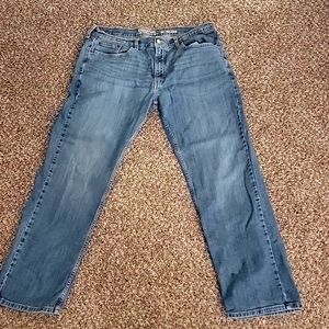 Mens Signature S61 Levi Strauss Relaxed 38x32 Blue Jeans